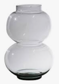 Round Duo Mouthblown Glass Vase - BIDK