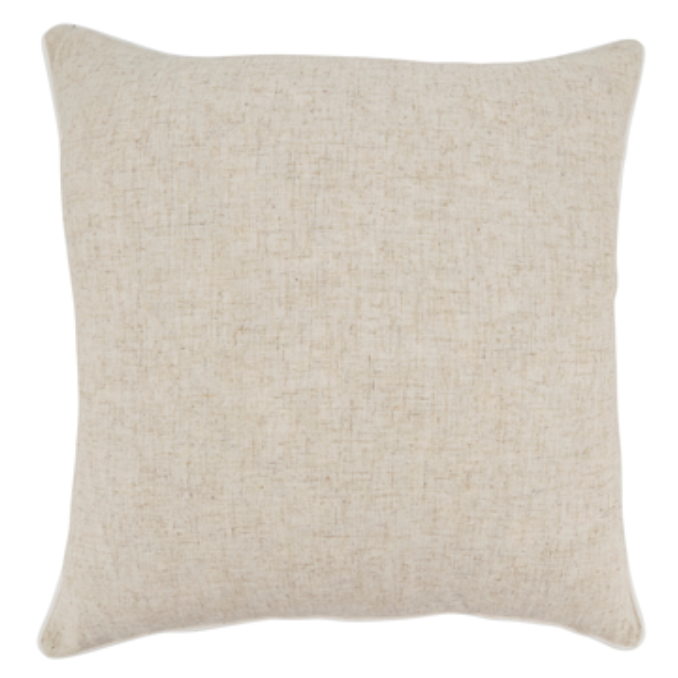 Toscana Pillow with Piping - White - Down Filled 20" Square - SA