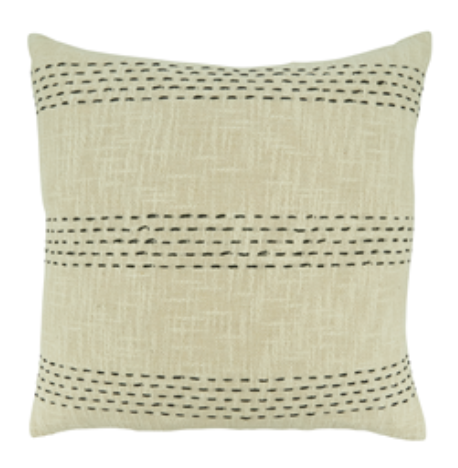 Stitch Line Pillow - Natural - Down Filled 20" Square - SA