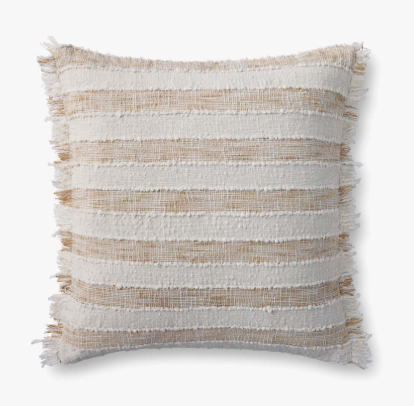 PLL0134 Beige/Ivory 22" x 22" Pillow - LO