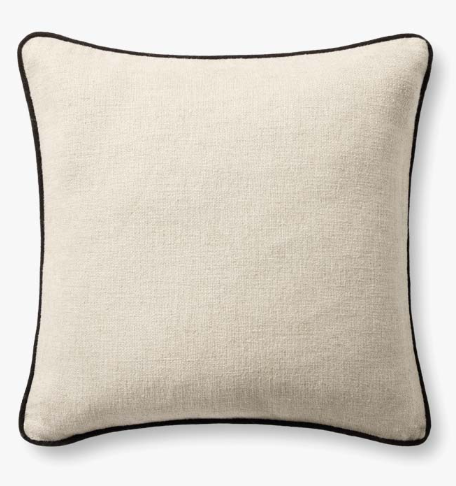 PJBR0005 Natural/Black 20" x 20" Pillow - LO