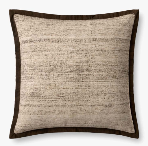 PLL0143 Brown/Ivory 22" x 22" Pillow - LO