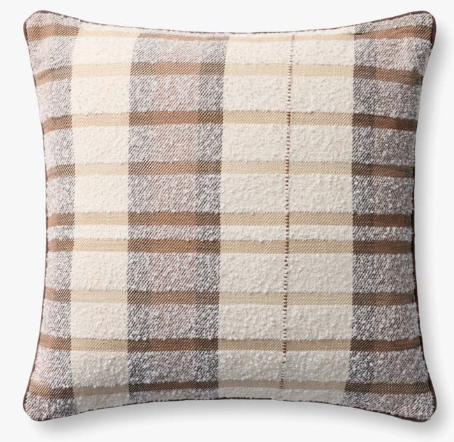 PLL0156 Brown/Multi 20" x 20" Pillow - LO