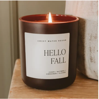 *New* Hello Fall 15oz Candle, Matte Jar - SWD