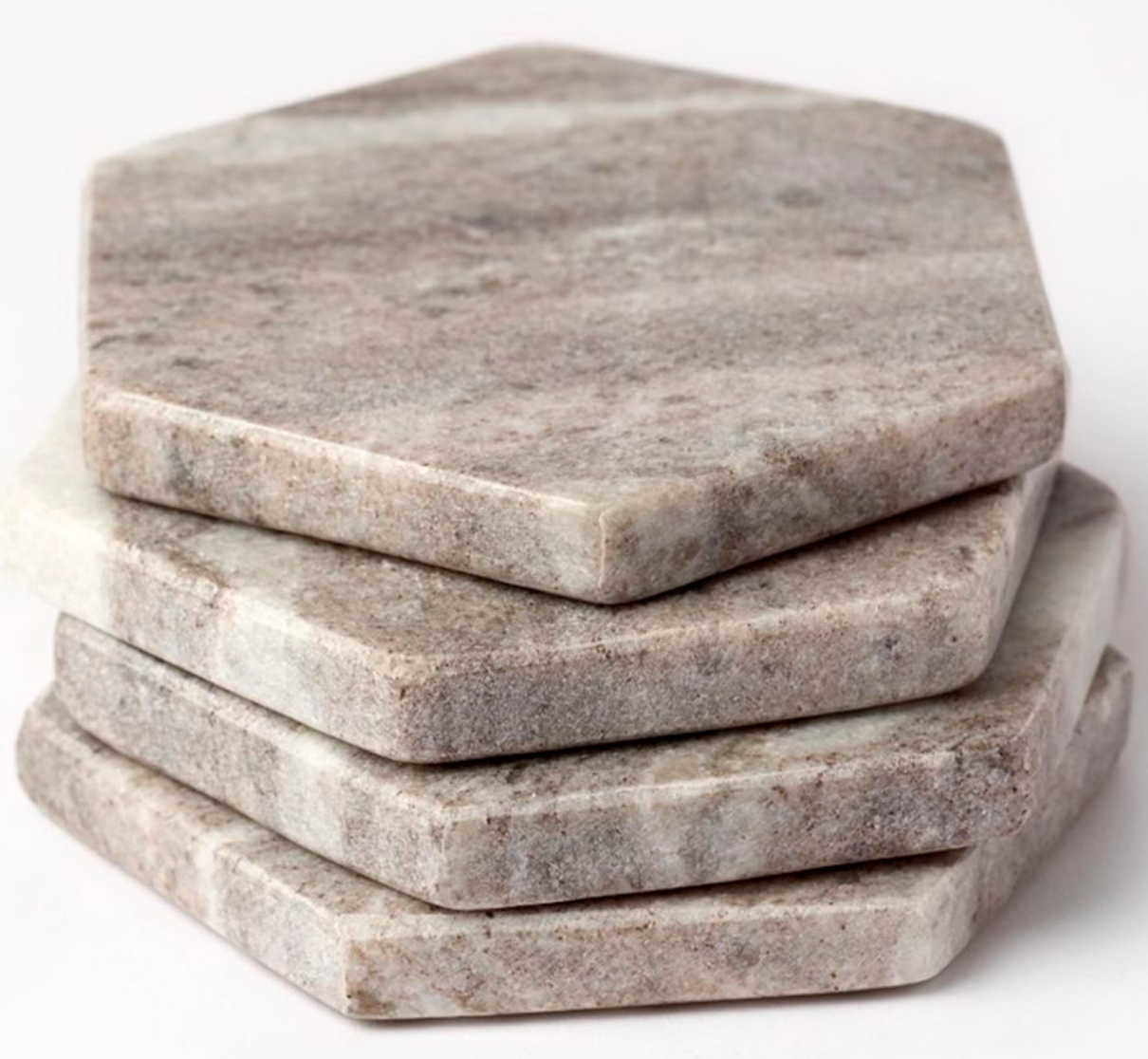 Brown Galaxy Marble Hexagonal Coasters - BIDK