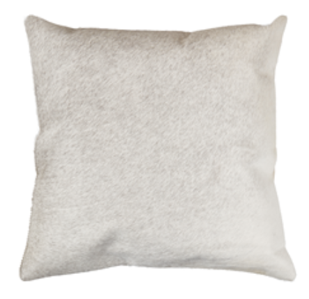 Cowhide Pillow - Grey - Down Filled 18" Square - SA
