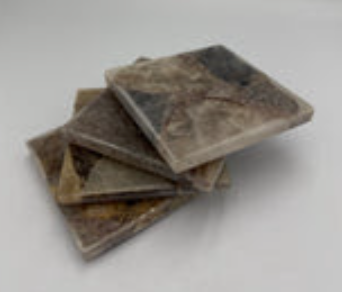 Quartz Square Set 4 Coasters - SAC